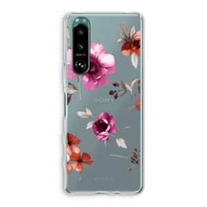 Geschilderde bloemen: Sony Xperia 5 III Transparant Hoesje