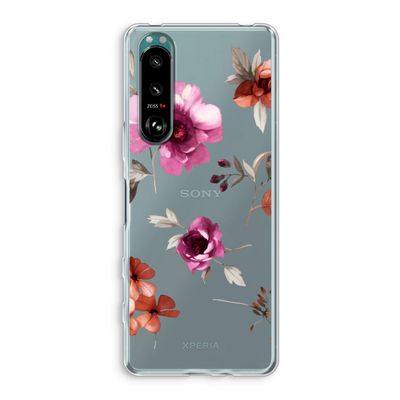 Geschilderde bloemen: Sony Xperia 5 III Transparant Hoesje
