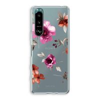 Geschilderde bloemen: Sony Xperia 5 III Transparant Hoesje