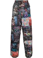 Khrisjoy pantalon à imprimé graphique - Noir