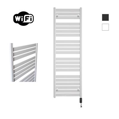 Elektrische Radiator Sanicare HWV - Moda Met Wifi 160x60 cm Mat Wit 1159W Met Thermostaat Zwart Rechtsonder