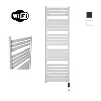 Elektrische Radiator Sanicare HWV - Moda Met Wifi 160x60 cm Mat Wit 1159W Met Thermostaat Zwart Rechtsonder