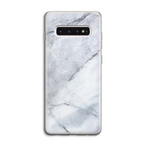 Witte marmer: Samsung Galaxy S10 4G Transparant Hoesje