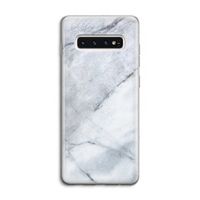 Witte marmer: Samsung Galaxy S10 4G Transparant Hoesje