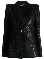 Versace blazer Versace Allover à simple boutonnage - Noir