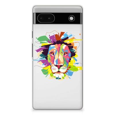 Google Pixel 6A Telefoonhoesje met Naam Lion Color Google Pixel 6A Telefoonhoesje met Naam Lion Color