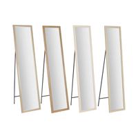 Lange spiegel Home ESPRIT Wit Bruin Beige Grijs 35,5 x 40 x 155 cm (4 Stuks)