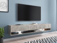 TV-meubel ACAPULCO 2 klapdeuren 180 cm beton met led - thumbnail