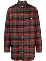 Rick Owens DRKSHDW chemise oversize à carreaux - Rouge