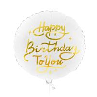 Ballon Happy Birthday To You wit goud