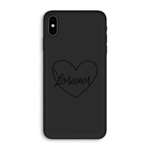 Forever heart black: iPhone XS Max Biologisch afbreekbaar hoesje