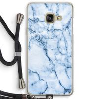 Blauw marmer: Samsung Galaxy A3 (2016) Transparant Hoesje met koord