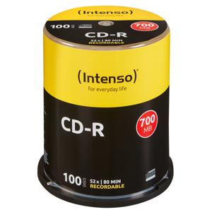 Intenso 1001126 CD-R 80 disc 700 MB 100 stuk(s) Spindel