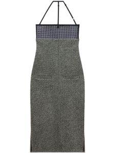 Courrèges robe mi-longue Bigout Caviar à empiècements - Gris