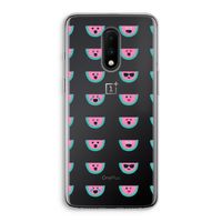 Smiley watermeloenprint: OnePlus 7 Transparant Hoesje