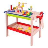 Basic Njoy kids houten werkbank met gereedschap en accessoires 52-delig