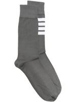 Thom Browne chaussettes à détail 4 bandes signature - Gris - thumbnail