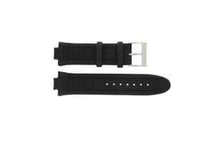 Guess horlogeband W17521G2 / U12579G1 / U14002G1 / W19510G1 Leder Zwart 12mm