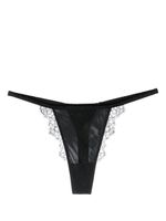 Maison Close string satiné bordé de dentelle - Noir