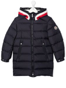 Moncler Enfant doudoune à détails rayés - Bleu