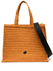 Patou sac cabas JP en raphia - Orange