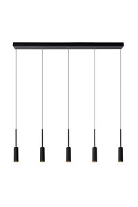 Lucide TUBULE - Hanglamp - LED - 5x7W 2700K - Zwart