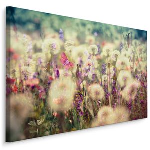 Schilderij -  Weide bloemen  , Wanddecoratie , Premium print