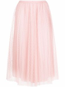 RED Valentino jupe mi-longue évasée à taille haute - Rose