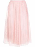 RED Valentino jupe mi-longue évasée à taille haute - Rose