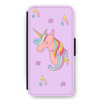 Roze eenhoorn: iPhone 12 Pro Max Flip Hoesje