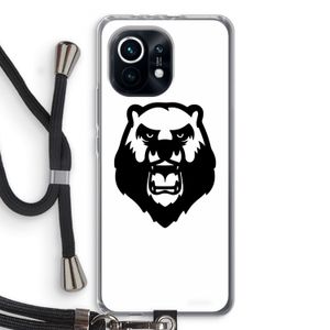Angry Bear (white): Xiaomi Mi 11 Transparant Hoesje met koord
