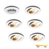 LED-inbouwspot set 6 stuks Cormo wit 5W dimbaar