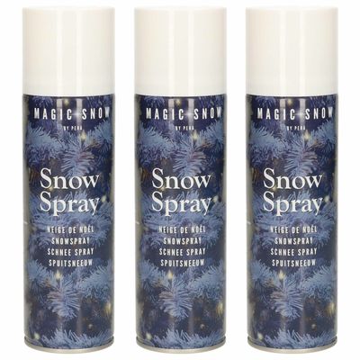 3 spuitbussen sneeuwspray van 300 ml
