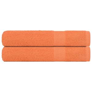 VidaXL Saunahanddoeken 2 st 80x200 cm 360 g/m² 100% katoen oranje