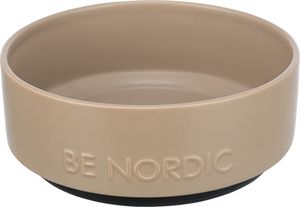 Trixie Be nordic voerbak hond keramiek/ rubber taupe