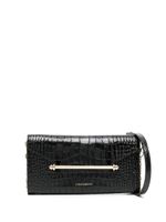 Strathberry pochette Multrees à effet peau de crocodile - Noir