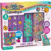 Automatische set voor het maken van elastieken armbanden - BANDAI - Rainbow Loom Cute Tique - Bevat 1200 elastieken en accessoires
