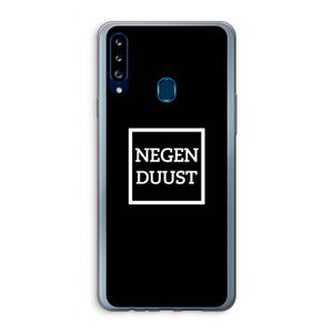 Negenduust black: Samsung Galaxy A20s Transparant Hoesje
