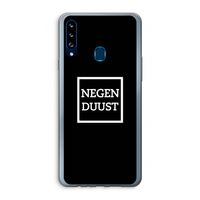 Negenduust black: Samsung Galaxy A20s Transparant Hoesje