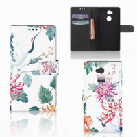 Sony Xperia XA2 Ultra Telefoonhoesje met Pasjes Bird Flowers - thumbnail