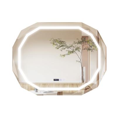 HD LED Elliptische Anticondens Spiegel Onbreekbare Wandspiegel met 3 Kleuren Geheugenfunctie Ontwasemingsfunctie