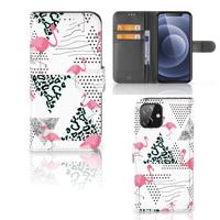 iPhone 12 | 12 Pro (6.1") | Telefoonhoesje | Met pasjeshouder | Flamingo Triangle