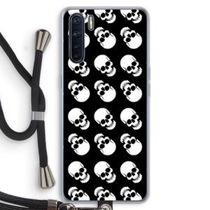 Musketon Skulls: Oppo A91 Transparant Hoesje met koord