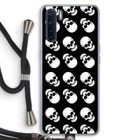 Musketon Skulls: Oppo A91 Transparant Hoesje met koord