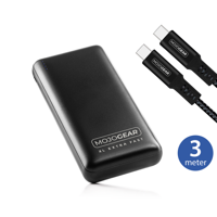 MOJOGEAR MINI XL 20.000 mAh EXTRA FAST powerbank met USB-C naar USB-C kabel 100W USB 3.1 Extra Sterk 3m MOJOGEAR MINI XL 20.000 mAh EXTRA FAST powerbank met USB-C naar USB-C kabel 100W USB 3.1 Extra Sterk 3m