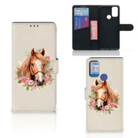 Telefoonhoesje met Pasjes voor Alcatel 1S (2021) Paard - thumbnail