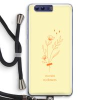 No rain no flowers: Honor 9 Transparant Hoesje met koord