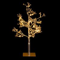 Lichtboom - 48 led lichtjes - H50 cm -goud -verlichte figuren boompjes - thumbnail