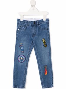 Stella McCartney Kids jean slim à détail de patch - Bleu