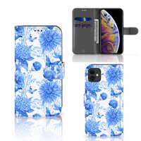 Hoesje voor Apple iPhone 11 Flowers Blue